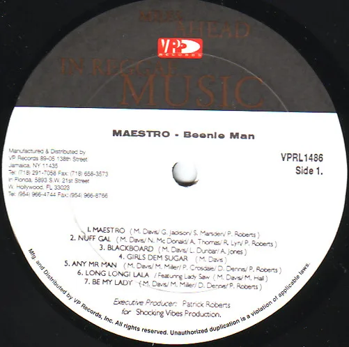 Album cover for Maestro by Beenie Man
