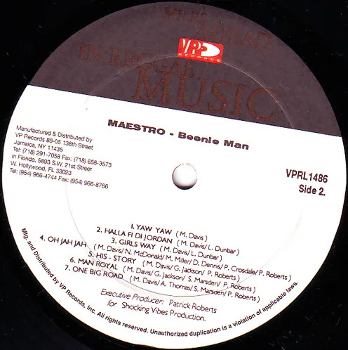 Album cover for Maestro by Beenie Man