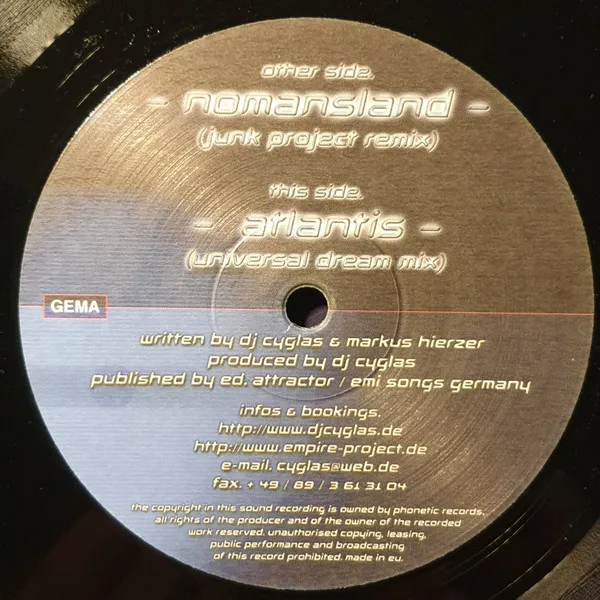 Album cover for Nomansland by DJ Cyglas