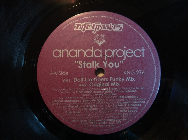 Ananda Project, The - Stalk You, Electronic, Deep House, House, 2007 - Nite Grooves, US, Vinyl 1x 12", 33 ⅓ RPM