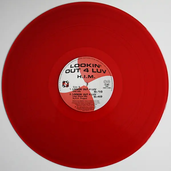 H.I.M. (2) - Lookin' Out 4 Luv, Electronic, House, 1996 - MDMD, Europe, Vinyl 1x 12", 45 RPM Red Transparent