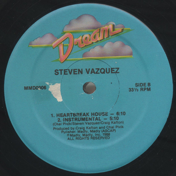 Steven Vazquez - Just One Day, Electronic, Freestyle, House, 1988 - Dream Records (2), Madly, Madly Inc., US, Vinyl 1x 12", 3