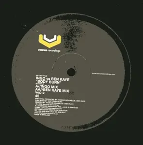 Ingo vs Ben Kaye - Body Burn, Electronic, Hard House, 2002 - Vacuum Recordings, UK, Vinyl 1x 12"