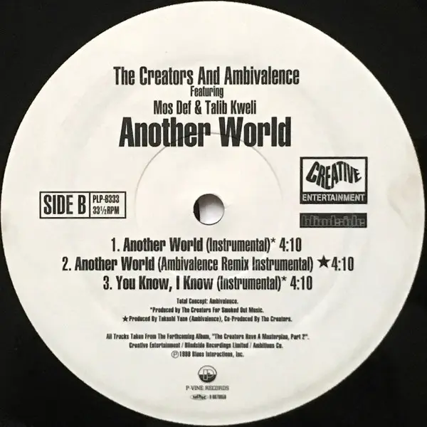 Creators, The & Ambivalence Featuring Mos Def & Talib Kweli - Another World, Hip Hop, 1998 - Blues Interactions, Inc., P-Vine