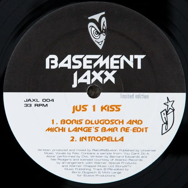 Album cover for Jus 1 Kiss (Basement Jaxx / Boris Dlugosch And Michi Lange Mixes) by Basement Jaxx