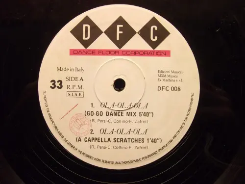 Mr.Cramb & The Gogo Rappers - Ola - Ola - Ola, Electronic, Funk / Soul, Euro House, Go-Go, 1988 - DFC, Italy, Vinyl 1x 12"