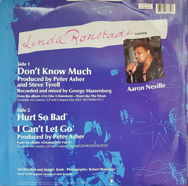 Album cover for Don't Know Much by Linda Ronstadt Featuring Aaron Neville