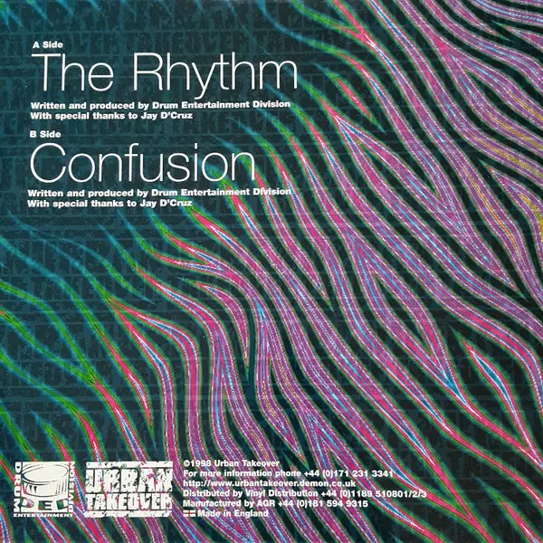 Drum Entertainment Division - The Rhythm / Confusion, Electronic, Drum n Bass, 1998 - Urban Takeover, UK, Vinyl 1x 12"