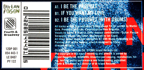 Starving Souls - I Be The Prophet EP, Electronic, Trip Hop, 1995 - 4th & Broadway, Durban Poison, Europe, Vinyl 1x 12", EP, 4