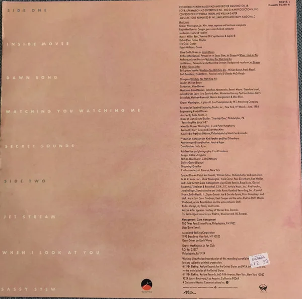 Album cover for Inside Moves by Grover Washington, Jr.