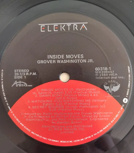 Album cover for Inside Moves by Grover Washington, Jr.