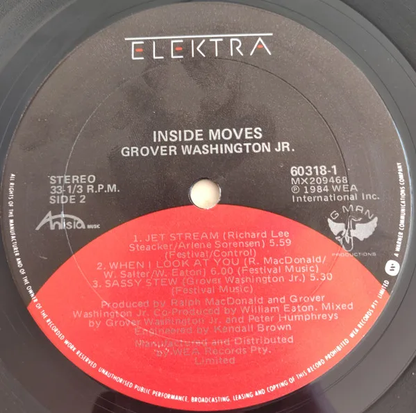 Album cover for Inside Moves by Grover Washington, Jr.