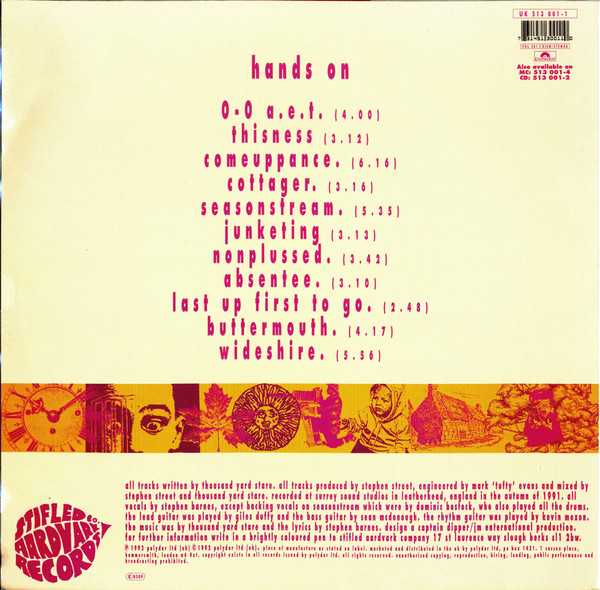 Thousand Yard Stare - Hands On, Rock, Indie Rock, 1992 - Stifled Aardvark Records, UK, Vinyl 1x LP, Album