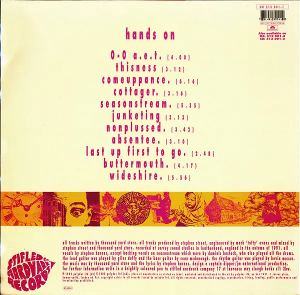 Thousand Yard Stare - Hands On, Rock, Indie Rock, 1992 - Stifled Aardvark Records, UK, Vinyl 1x LP, Album