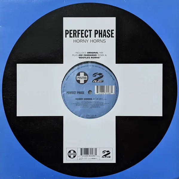 Perfect Phase - Horny Horns, Electronic, Hard House, House, 1999 - Positiva, UK, Vinyl 1x 12", 33 ⅓ RPM, 45 RPM
