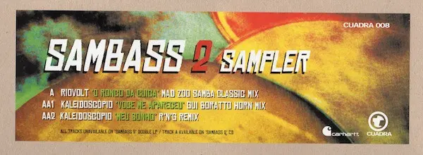 Riovolt / Kaleidoscópio - Sambass 2 Sampler, Electronic, Drum n Bass, Jungle, 2004 - Cuadra, Italy, Vinyl 1x 12", 33 ⅓ RPM, S