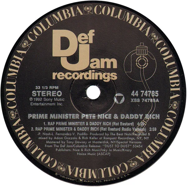 Album cover for Rap Prime Minister & Daddy Rich (Rat Bastard) by Prime Minister Pete Nice & Daddy Rich