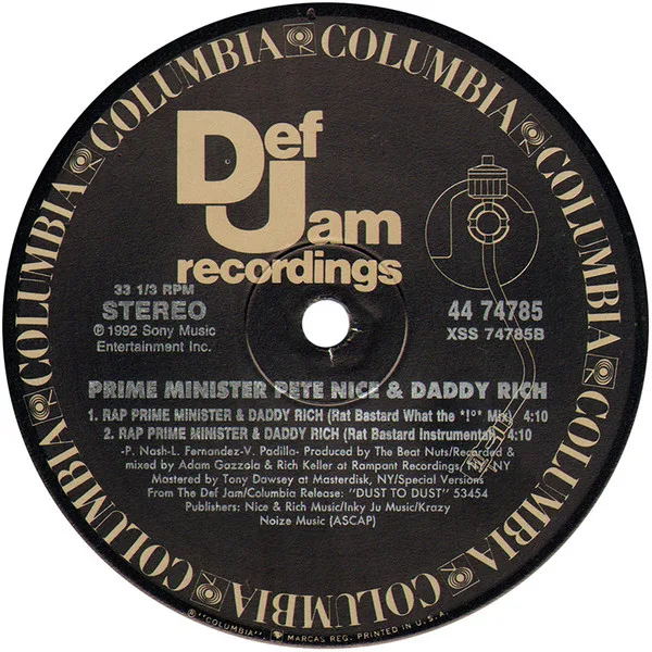 Album cover for Rap Prime Minister & Daddy Rich (Rat Bastard) by Prime Minister Pete Nice & Daddy Rich