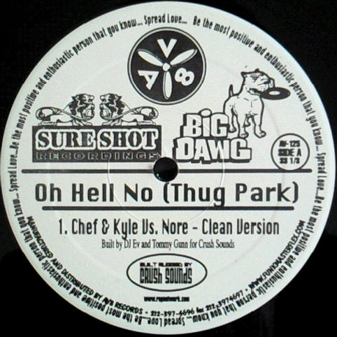 DJ EV & Tommy Gunn - Oh Hell No! (Thug Park), Hip Hop, 2000 - AV8 Records, US, Vinyl 1x 12"