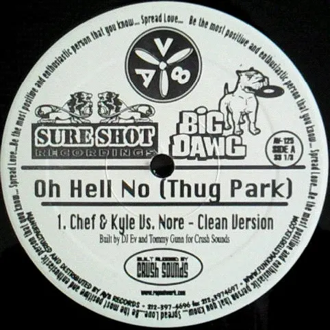 DJ EV & Tommy Gunn - Oh Hell No! (Thug Park), Hip Hop, 2000 - AV8 Records, US, Vinyl 1x 12"