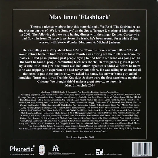 Album cover for Flashback by Max Linen