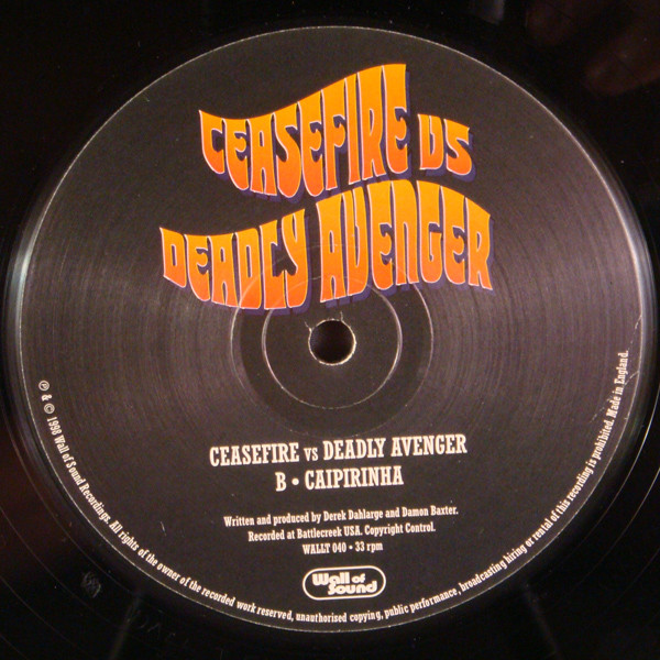 Ceasefire Vs Deadly Avenger - Evel Knievel, Electronic, Big Beat, 1998 - Wall Of Sound, UK, Vinyl 1x 12", 33 ⅓ RPM, Single