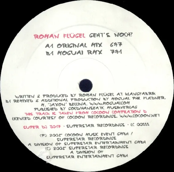 Album cover for Geht's Noch? by Roman Flügel