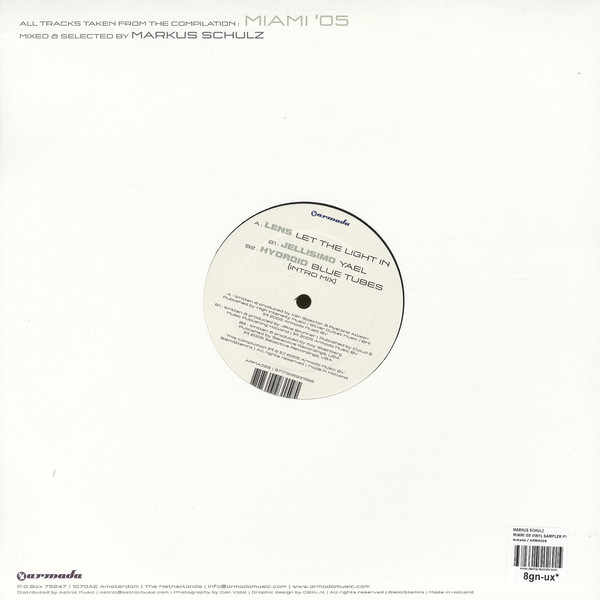 Markus Schulz - Miami '05 Sampler 3, Electronic, Progressive Trance, 2005 - Armada (4), Netherlands, Vinyl 1x 12", Sampler