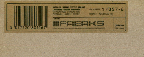 Freaks - Day One, Electronic, Abstract, Deep House, Minimal, 1996 - Phono, UK, Vinyl 1x 12", 33 ⅓ RPM