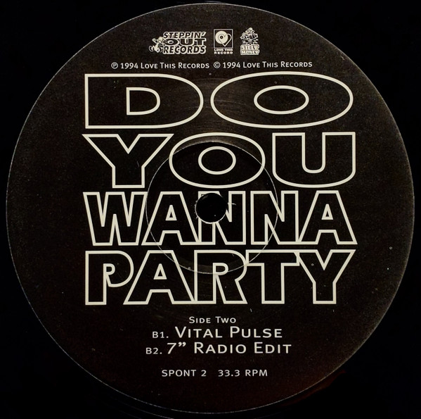 DJ Scott Featuring Lorna B. - Do You Wanna Party, Electronic, Euro House, 1995 - Silly Money, UK, Vinyl 1x 12", 33 ⅓ RPM