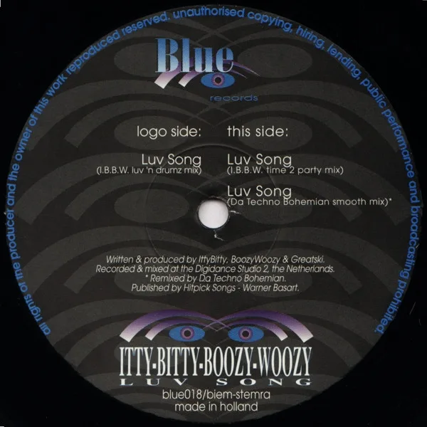 Album cover for Luv Song by Itty Bitty Boozy Woozy