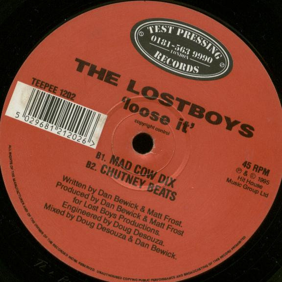 Lost Boys (5), The - Loose It, Electronic, House, 1995 - Test Pressing Records (2), UK, Vinyl 1x 12", 45 RPM