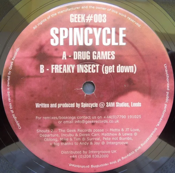 Album cover for Drug Games / Freaky Insect (Get Down) by Spincycle