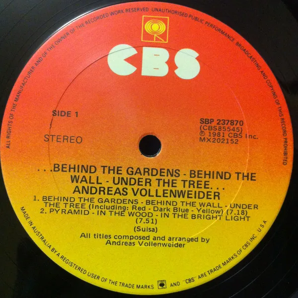 Album cover for ...Behind The Gardens - Behind The Wall - Under The Tree... by Andreas Vollenweider