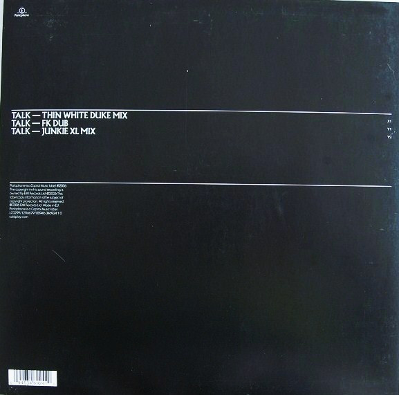 Coldplay - Talk - The Remixes, Electronic, Electro, House, Progressive Trance, 2006 - Parlophone, UK, Vinyl 1x 12", 33 ⅓ RPM,