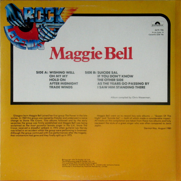Maggie Bell - Rock Legends - 1980 -Blues Rock -Polydor -Vinyl 1x LP, Compilation