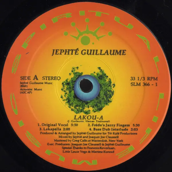 Jephté Guillaume - Lakou-A, Electronic, African, Deep House, House, 1996 - Spiritual Life Music, US, Vinyl 1x 12", 33 ⅓ RPM
