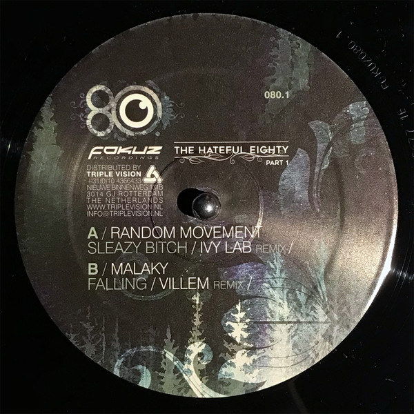 Various - Hateful Eighty Part 1, Electronic, Drum n Bass, 2016 - Fokuz Recordings, Netherlands, Vinyl 1x 12", 45 RPM