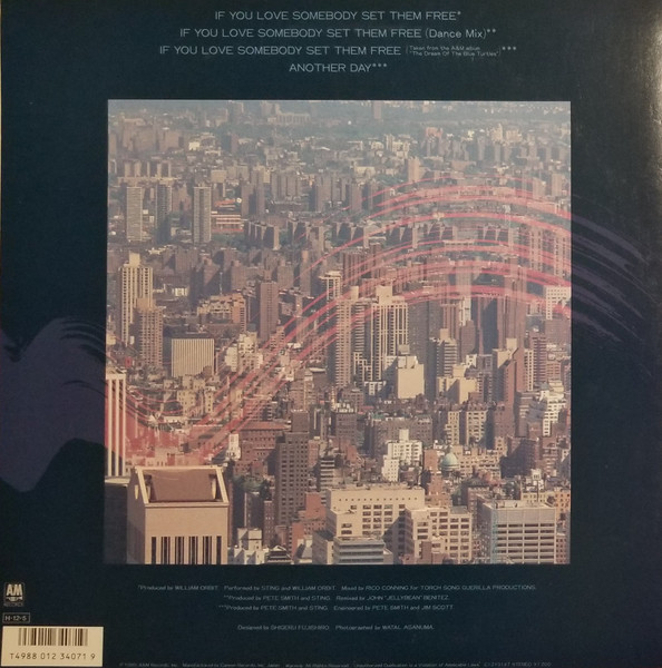 Sting - If You Love Somebody Set Them Free - 1986 -Pop Rock, Synth-pop -A&M Records -Vinyl 1x 12", 45 RPM