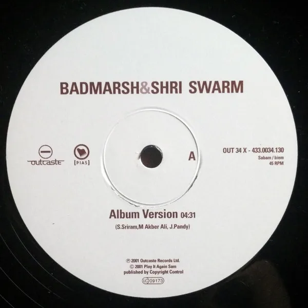 Album cover for Swarm by Badmarsh & Shri