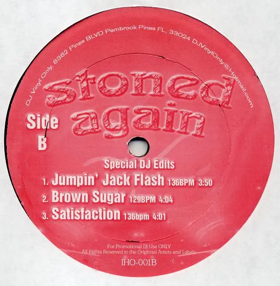 Rolling Stones, The - Stoned Again (Special DJ Edits), Rock, Classic Rock, 2005 - DJ Vinyl Only, US, Vinyl 1x 12", Promo, Uno