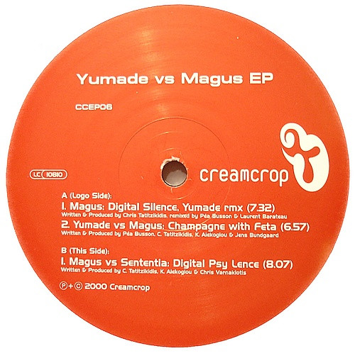 Various - Yumade vs Magus EP, Electronic, Progressive Trance, Psy-Trance, 2001 - Creamcrop Records, Denmark, Vinyl 1x 12", EP