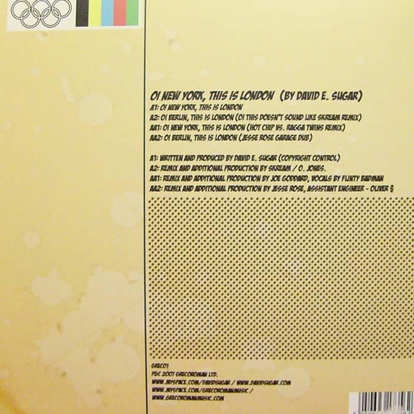 Album cover for Oi New York, This Is London by David Sugar