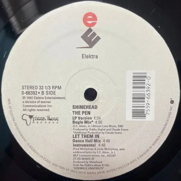 Shinehead - Try My Love, Hip Hop, Reggae, Contemporary R&B, Dancehall, 1992 - Elektra, US, Vinyl 1x 12", 33 ⅓ RPM, Single, St