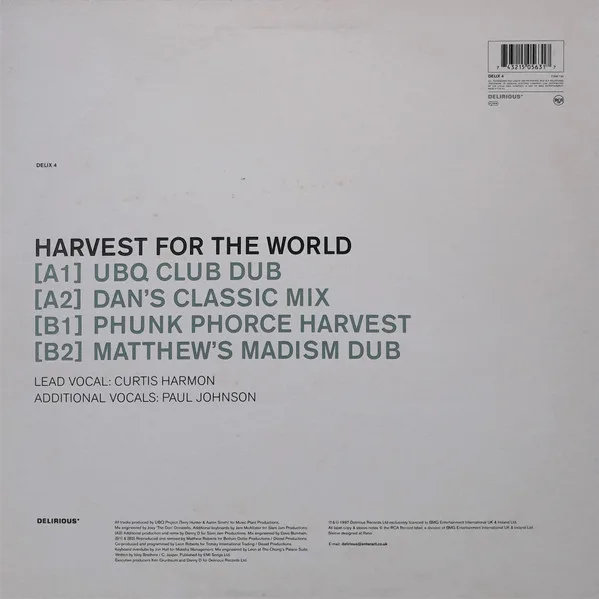 Album cover for Harvest For The World by Terry Hunter