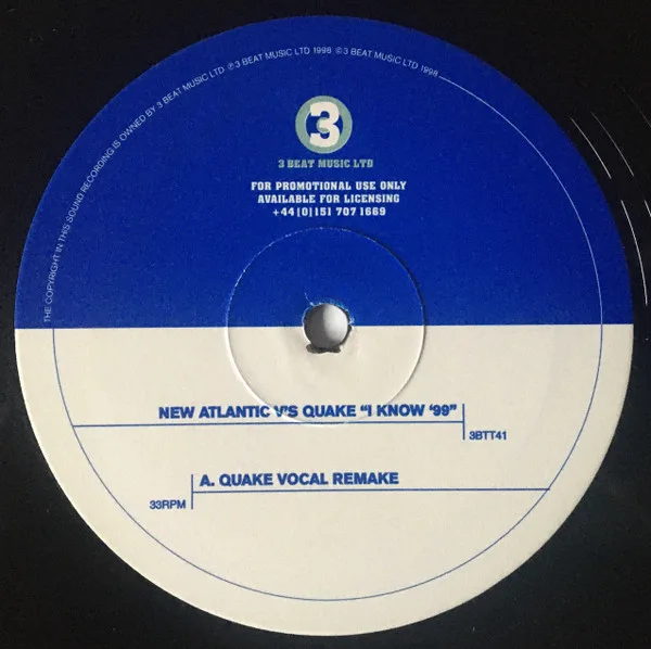 Album cover for I Know '99 by New Atlantic V'S Quake