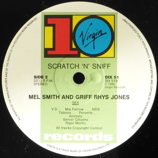 Album cover for Scratch And Sniff by Mel Smith And Griff Rhys-Jones