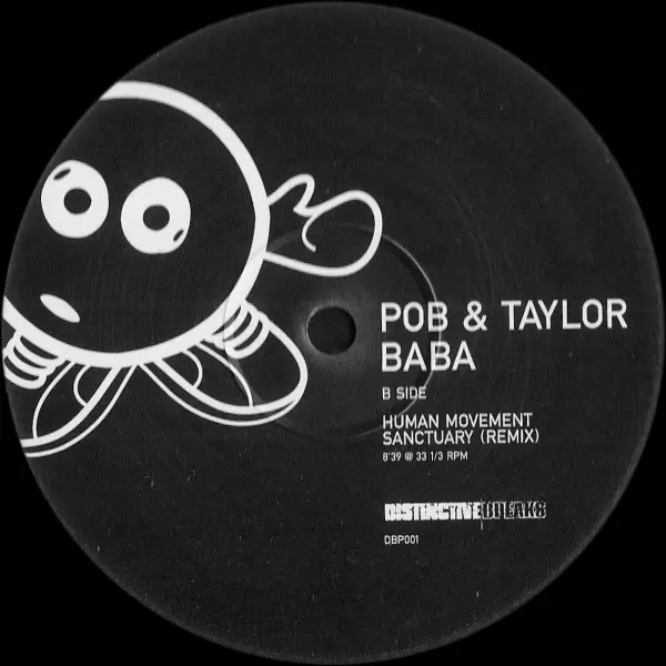 Pob & Taylor - Baba, Electronic, Progressive Breaks, Trance, 1999 - Distinct'ive Breaks, UK, Vinyl 1x 12", 33 ⅓ RPM
