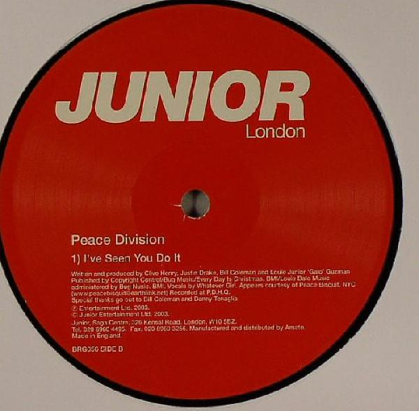 Peace Division - Wherever The Drums Take Me / I've Seen You Do It, Electronic, Tech House, Tribal, 2003 - Junior London, UK, 