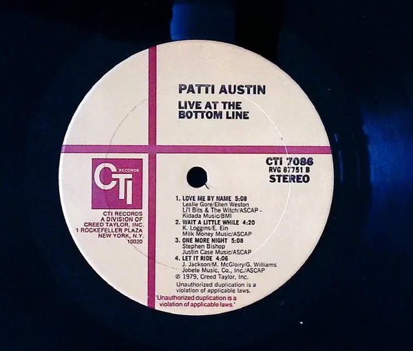 Album cover for Live At The Bottom Line by Patti Austin